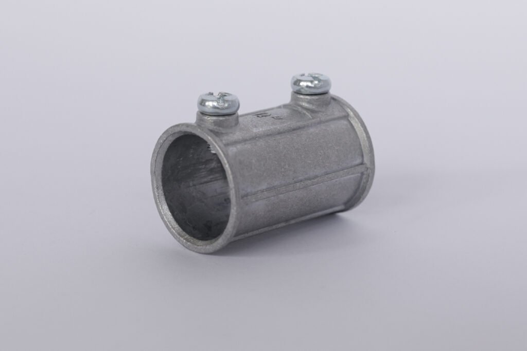 EMT Coupling Screw Type Top Silver